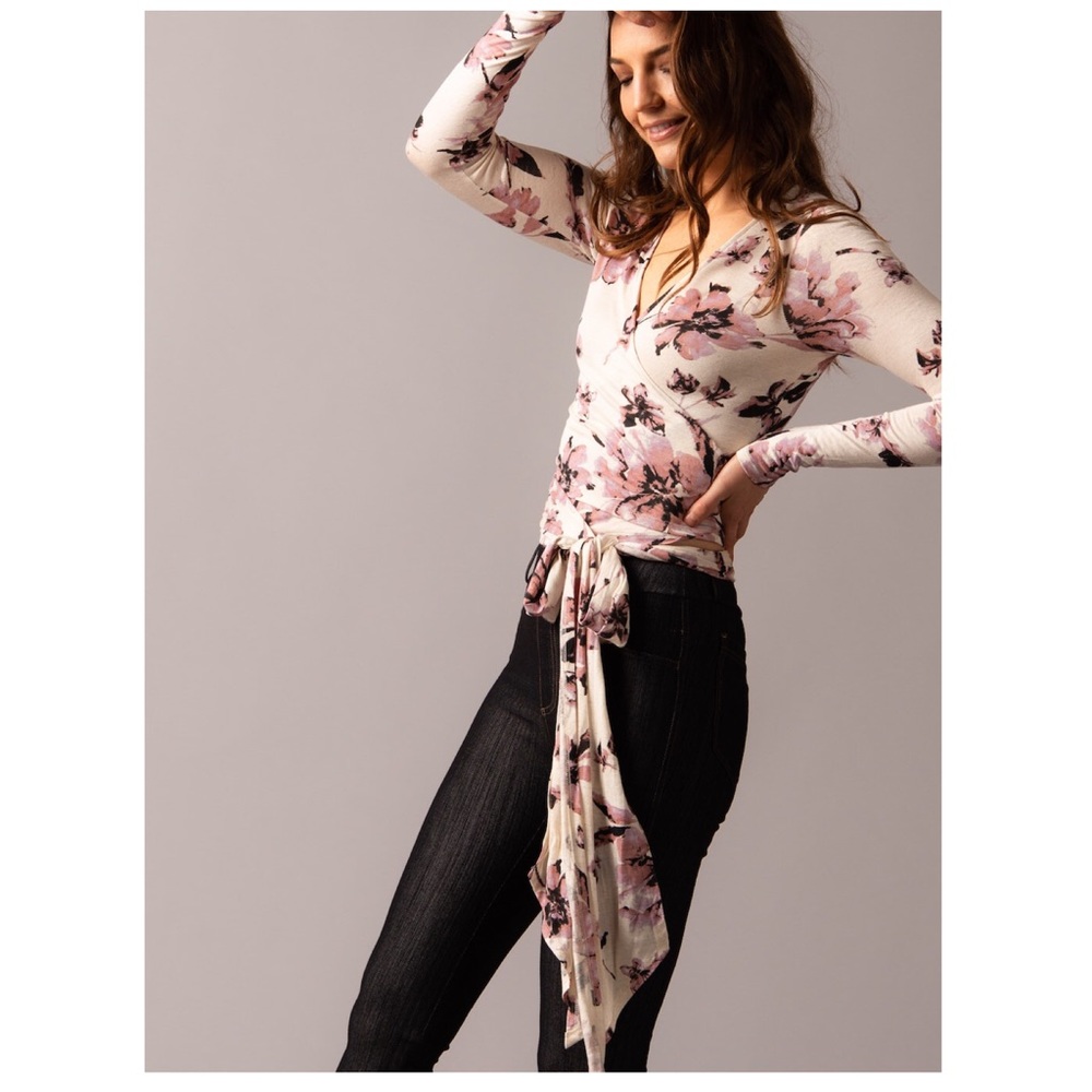 Agnes & Dora Floral Wrap Top